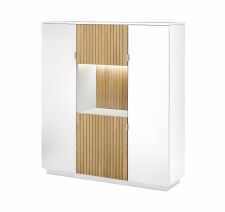 Nbytek do obvacho pokoje a jdelny FELINO wg_ highboard 40 20 48-1_ rozmry /v/h_ 136/152/45 cm_ voliteln LED osvtlen v psluenstv_ obr. 3