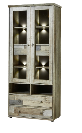 Nbytek do obvacho pokoje a jdelny PROVENCE_ vitrina 10 D0 DD 01_ rozmry /v/h_ 83/188/39 cm_ vetn LED osvtlen_ obr. 8