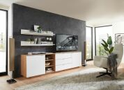 Nbytek do obvacho pokoje BASIC_ TV- sideboard 10 J3 99 25_ rozmry /v/h_ 240/77/44 cm + 2x zvsn police 10 J3 99 40_ rozmry /v/h_ 120/16/22 cm_ foto s dekoracemi_ obr. 1