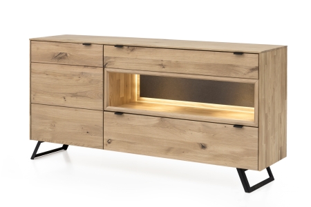 Nbytek do obvacho pokoje LISBOA_ sideboard 40 52 30 49_ rozmry /v/h_ 183/93/45 cm_ LED osvtlen a granitov zdov vloka do niky jako voliteln psluenstv_ obr. 7