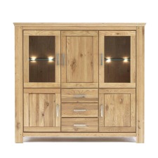 Nbytek do obvacho pokoje SIENA_ highboard A-05107_ rozmry /v/h_ 176/165/47 cm_ voliteln LED osvtlen v psluenstv_ obr. 9